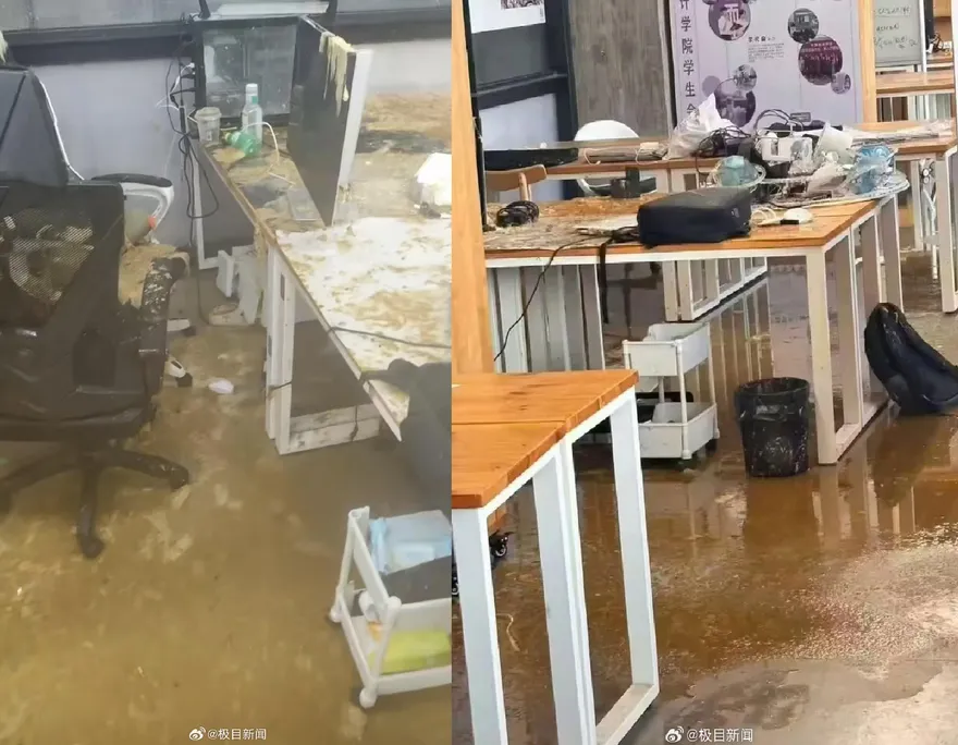 影/陸教室「排糞管爆炸」　女大生遭「排泄物淋滿身」崩潰大哭