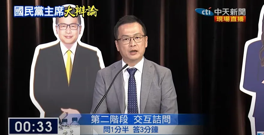 國民黨主席大辯論/張亞中靈魂拷問羅智強3問題：年改、九二共識、徵召盧秀燕