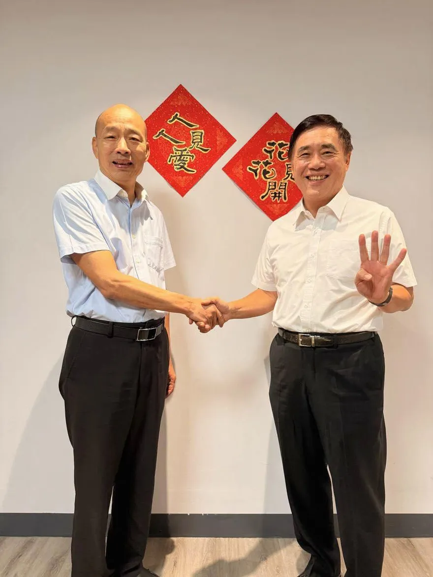 郝龍斌備戰黨魁尋求大咖支持　韓國瑜贈：心想4成！