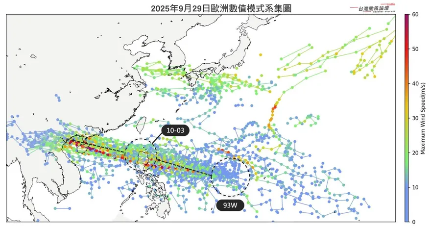 10月熱帶擾動活躍　專家估：颱風通過台灣附近訊號明確