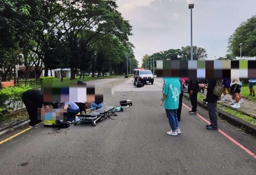 救不回來！屏科大男大生「體育館前騎車撞死」