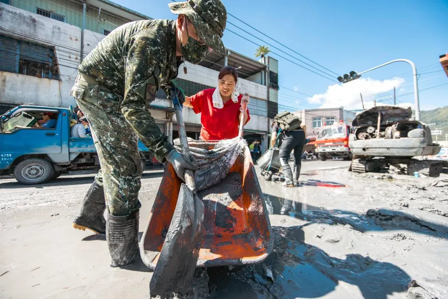 國軍支援花蓮洪災完成家屋清理　陸軍短影音感謝民眾支持