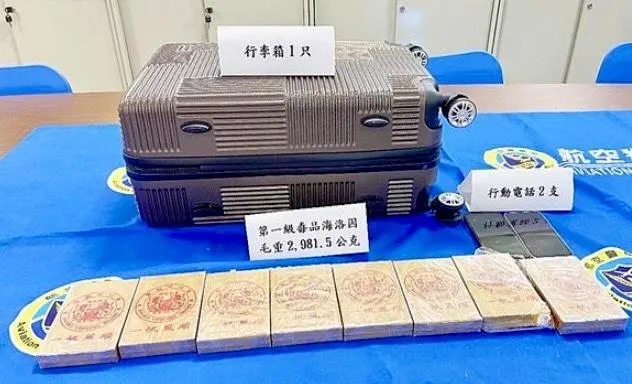 2馬國男行李藏3千萬海洛英　桃園機場闖關遭逮
