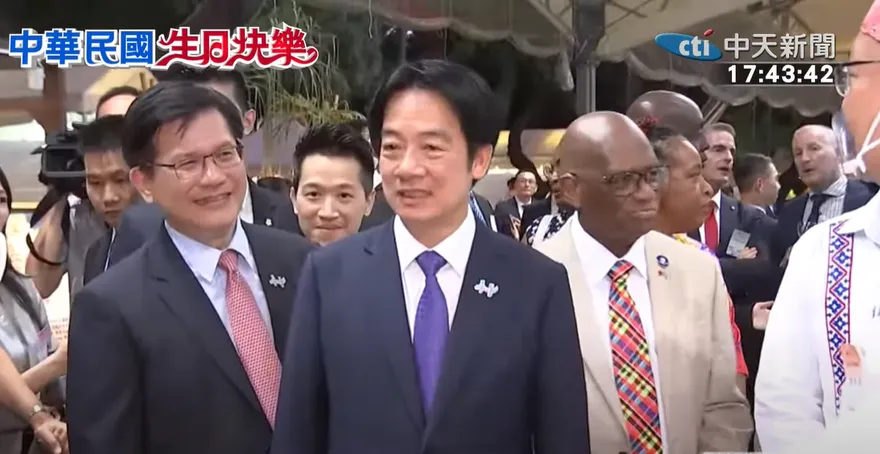 國慶酒會　賴清德、蕭美琴、吳釗燮、林佳龍、何志偉招待外賓