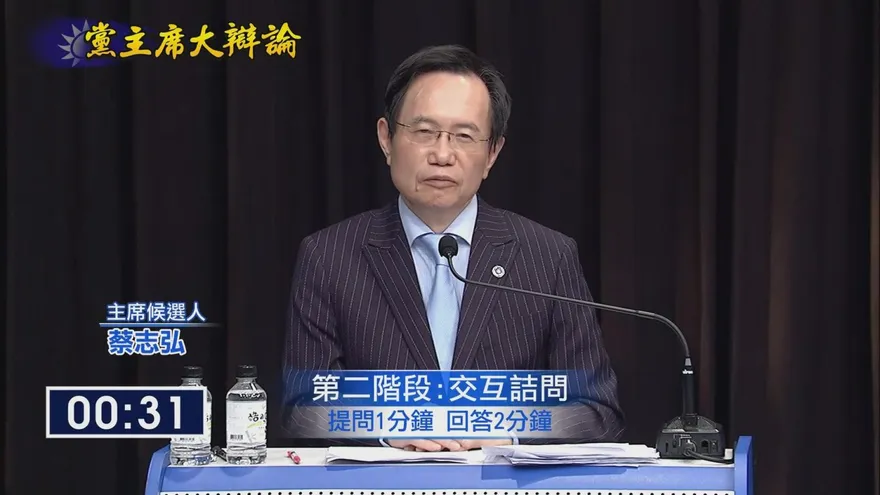 國民黨主席大辯論/兩岸需累積善意　蔡志弘舉「踹共」為例：若對岸「踹台」大家怎麼想