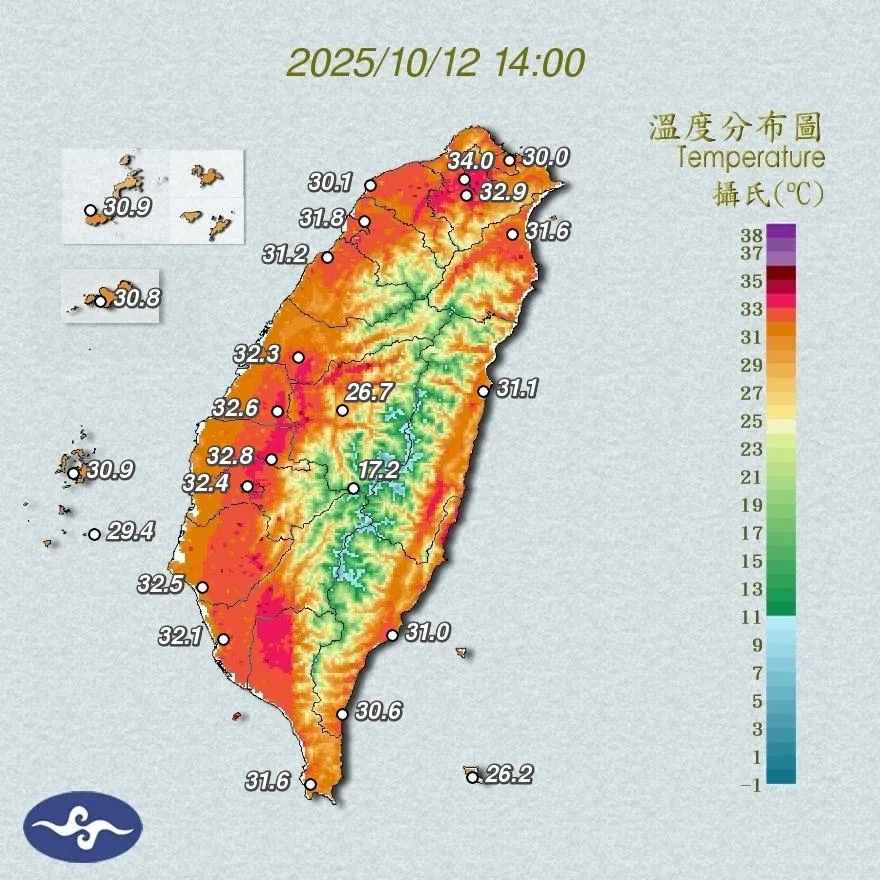 收假熱爆！北市內湖37.1度登全台最熱　7縣市亮燈警戒