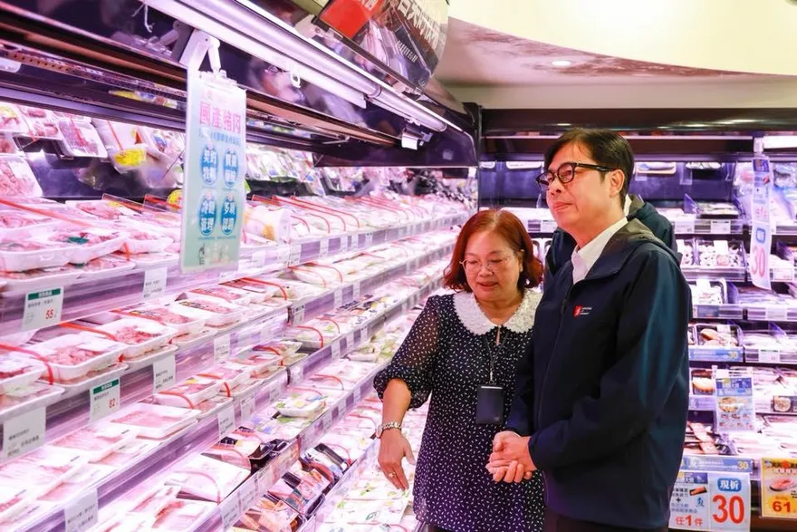 豬肉「禁宰禁運」執行中！陳其邁視察豬肉供應狀況　高雄肉品可滿足3天需求量