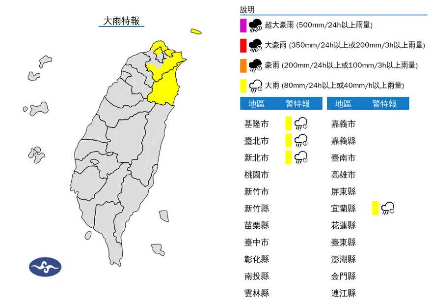 受東北季風影響！4縣市大雨特報　一路下到深夜