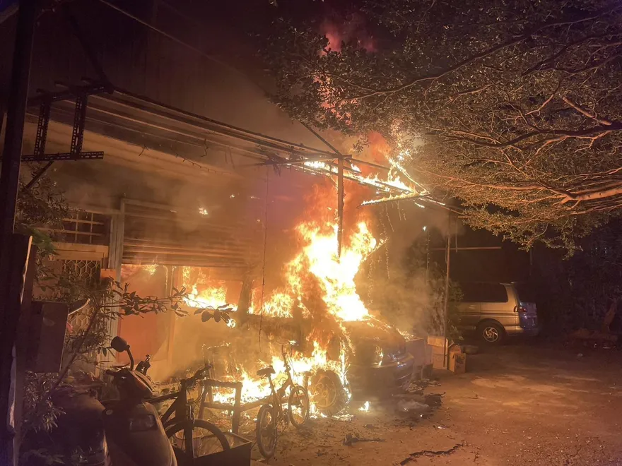 影/台中烏日大火1死1重傷　疑租賃糾紛前房客涉縱火已落網