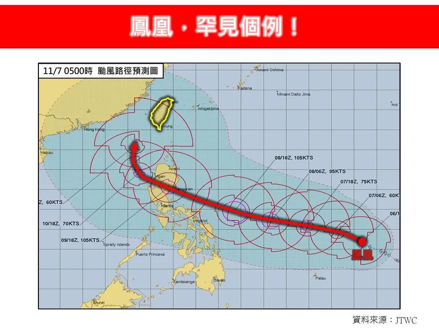 鳳凰颱風3特點是「罕見個例」　氣象專家揭2冷知識