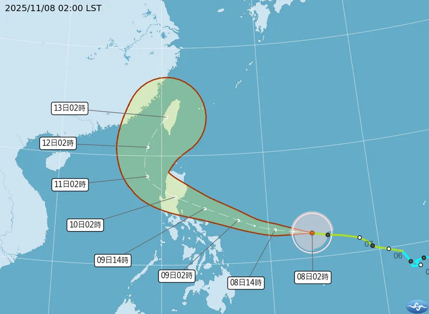鳳凰升級中颱「恐登陸台灣」　最快11/10海警、11/11陸警