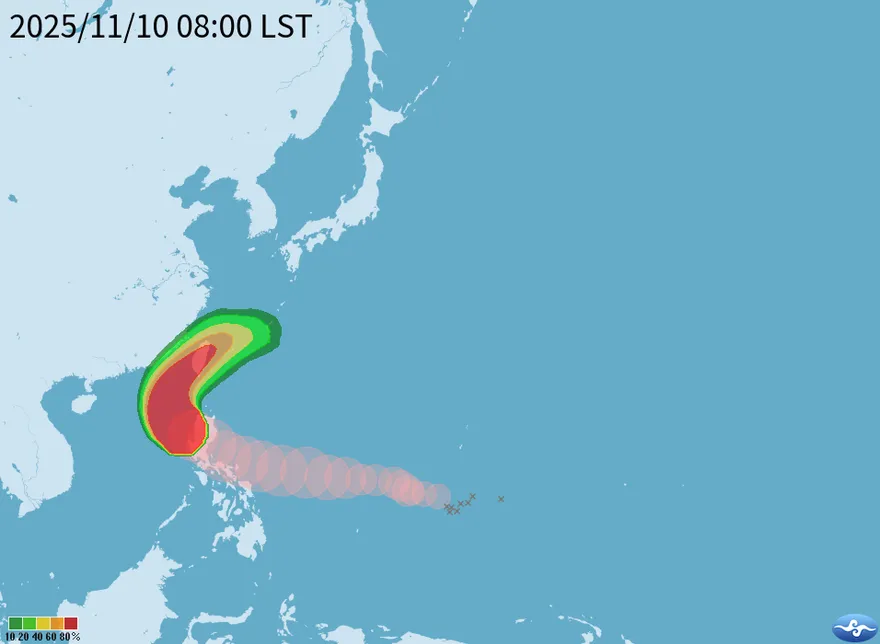鳳凰中颱北轉朝台狂奔　7縣市暴風圈侵襲率破9成