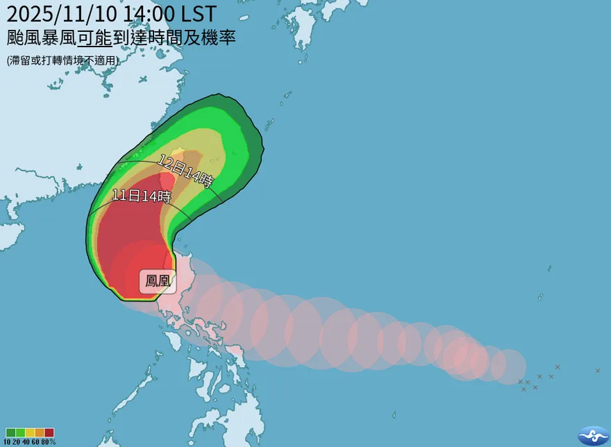 鳳凰颱風17:30發海警！　「6縣市」暴風圈侵襲率破8成