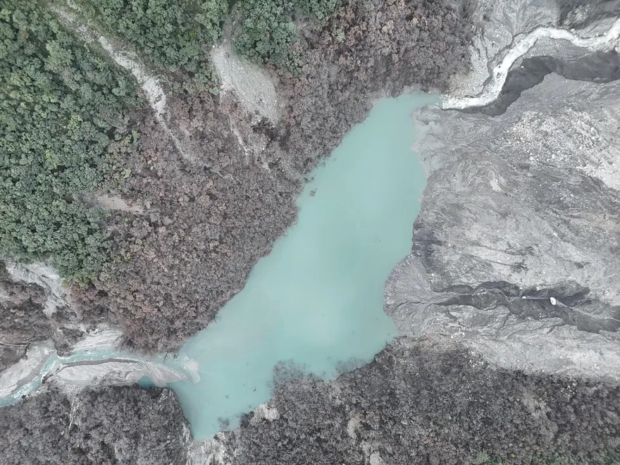 馬太鞍溪堰塞湖水位大降！3號湖僅剩15萬立方公尺