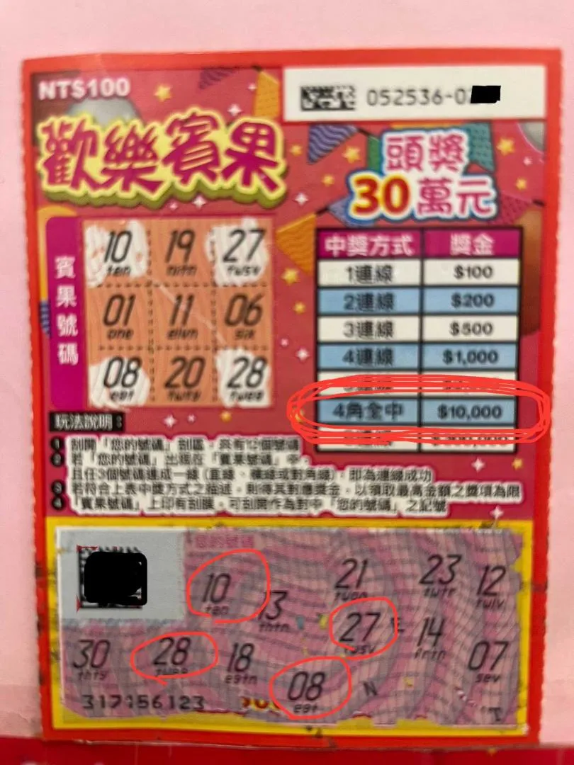 刮刮樂中1萬以為沒中獎丟桌上　彩券行急發文找幸運兒
