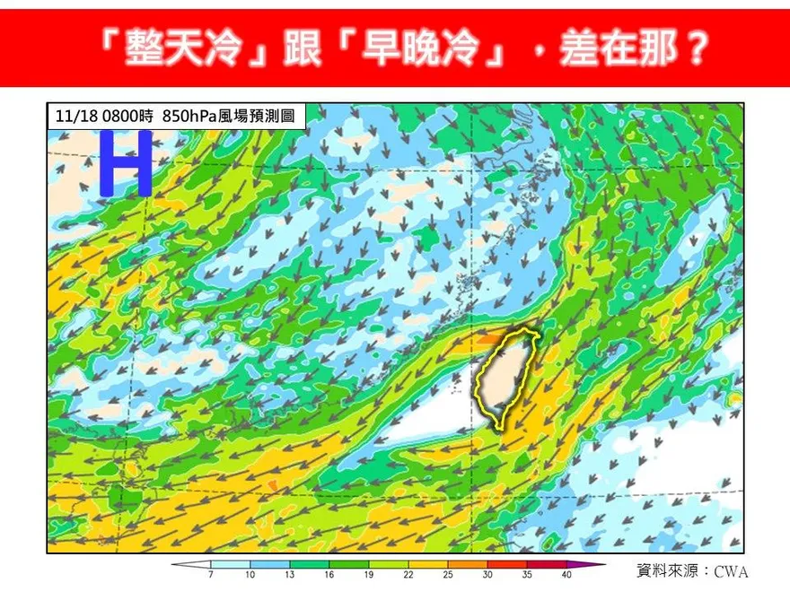 寒冷分成兩種　林得恩曝原因：北、東部白天也被冷風壓著