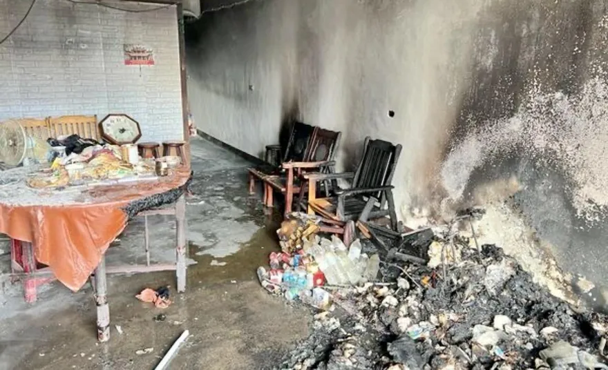 苗栗頭份透天厝火警　父子受困嗆傷送醫