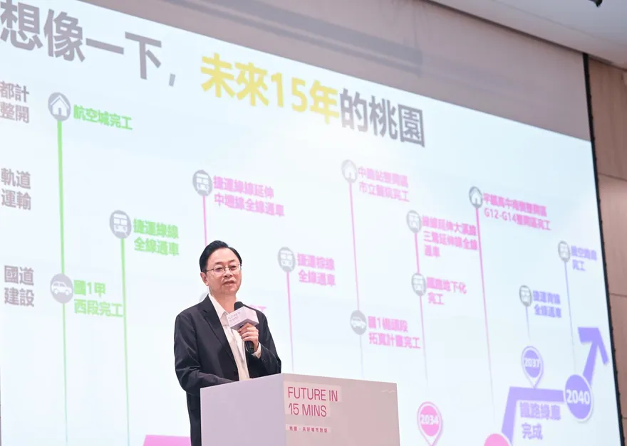桃園推動「Future in 15 mins」城市願景　張善政：為市民打造人本宜居城市