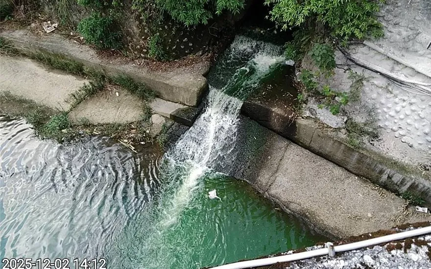 新北市五重溪水變螢光綠！　環保局初判染劑或油漆所致