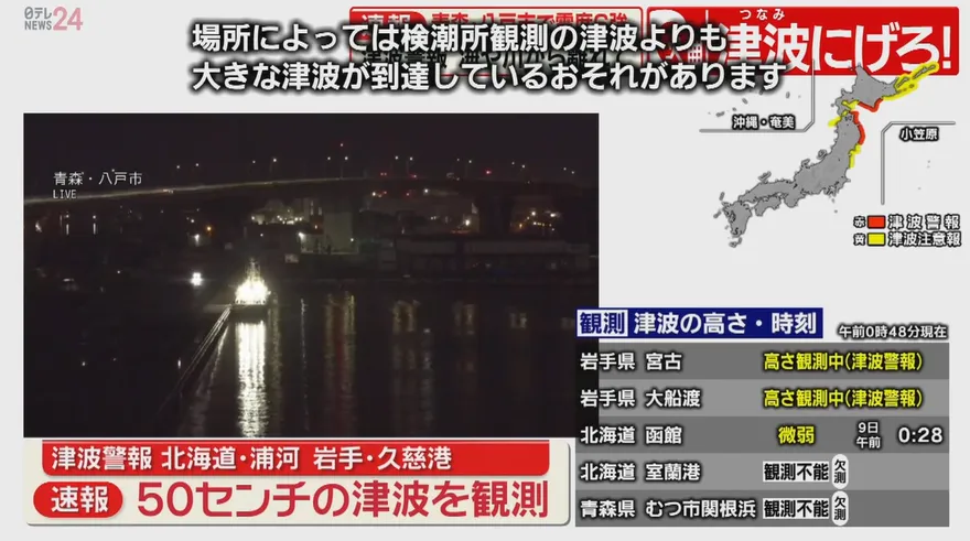 影/青森規模7.6強震！福島第一核電廠「確認無異常」