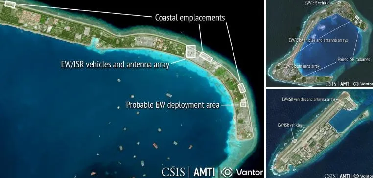 美智庫揭大陸南海監控升級　三大基地電戰設施大幅強化