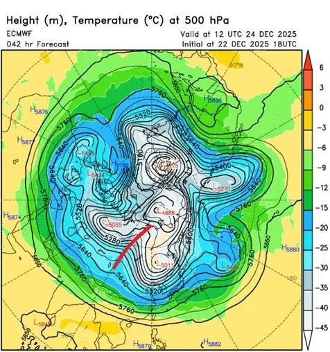 冷爆平安夜！鄭明典揭「脊場北風」往南送冷空氣　直朝台灣來