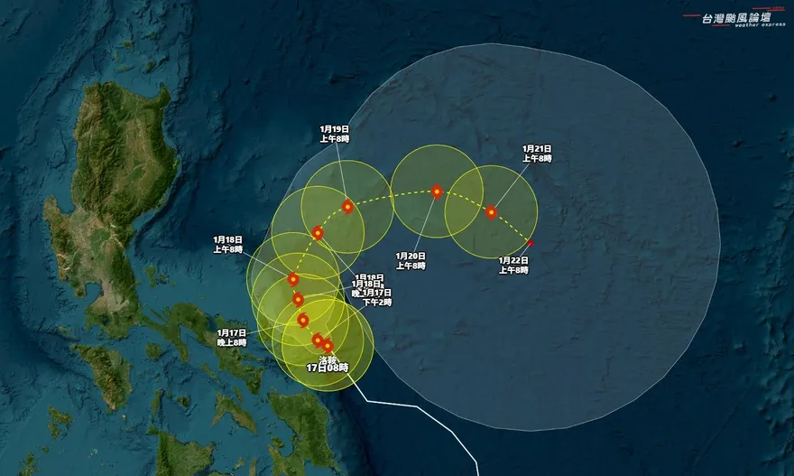 洛鞍在海上徘徊！1/21遭「強東北季風壓制」恐魂飛魄散