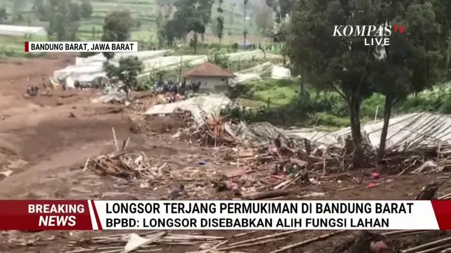 影/印尼西爪哇省暴雨「土石流吞沒村莊」　至少7死83失蹤