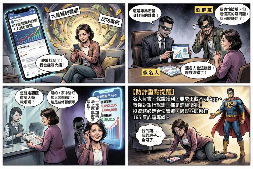 新北婦中招假冒名人投資詐騙　拿2房產貸款慘噴2千萬