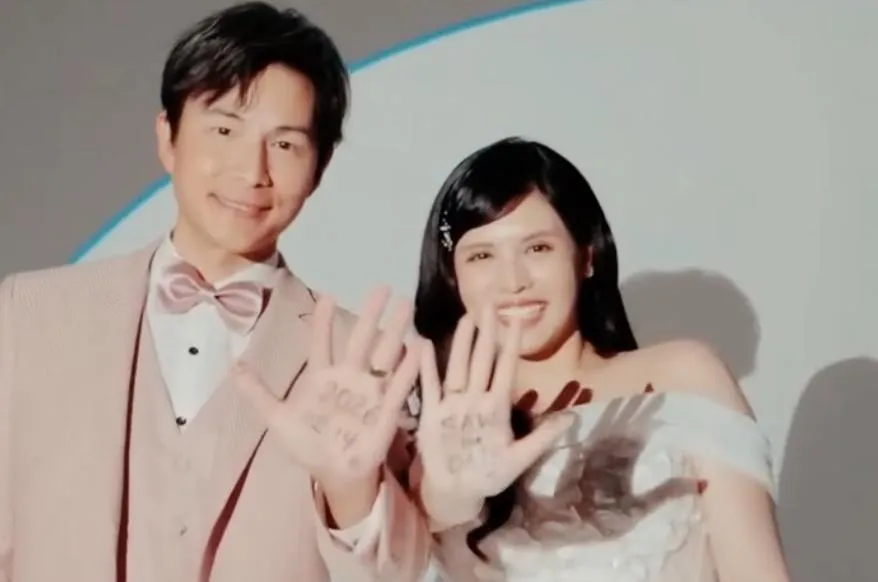 孫協志、夏宇童情人節辦婚宴！絕美婚紗照曝光　磨鼻親吻超閃