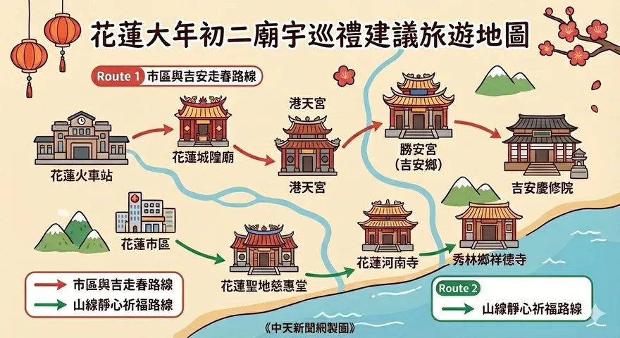 祈求來年順遂！花蓮拜大廟按圖索驥　市區、山線走透透