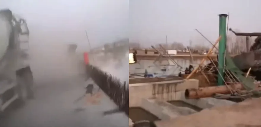 影/觸目驚心！江蘇在建大橋突垮塌　多人落水「2死3失聯」