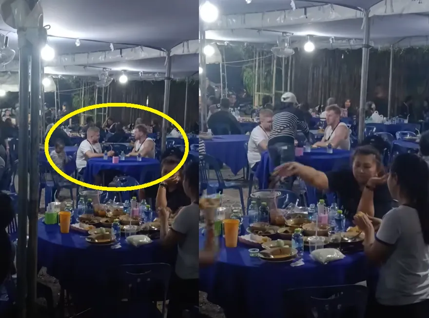 影/以為賣吃的！老外遊泰誤闖喪禮　「坐下要點餐」喪家暖心招待