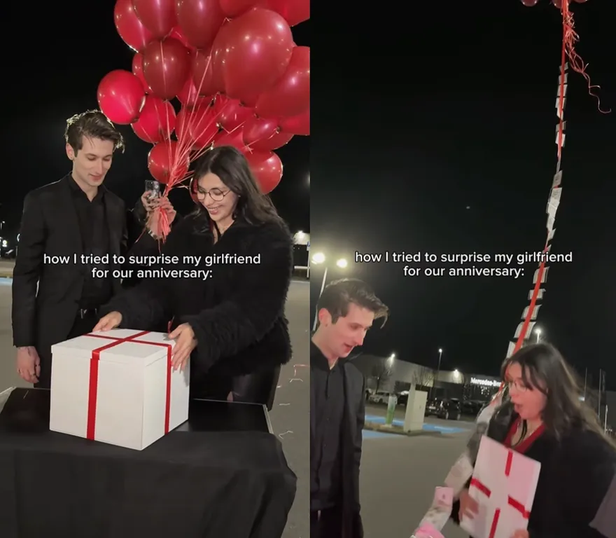 影/觀看破億！送女友「6萬鈔票氣球」　開箱就飄走…德男崩潰了