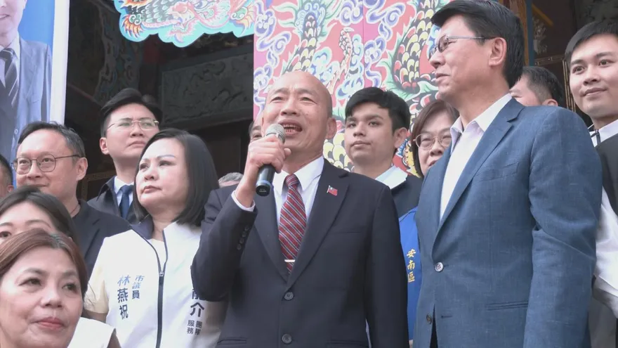 韓國瑜台南雲林走春　發福袋闡述新年展望