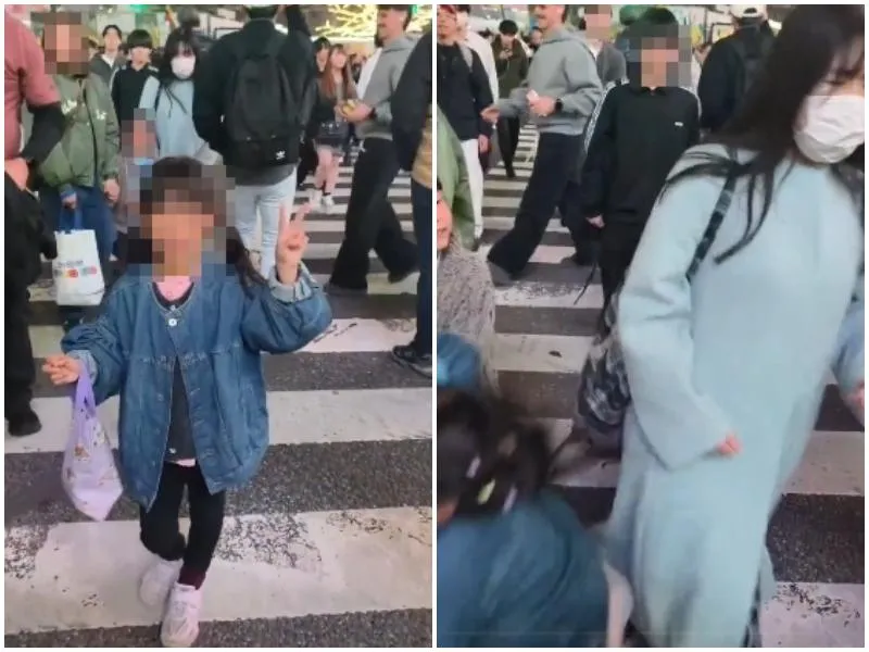影/全網憤怒！台女童澀谷十字路口拍照　竟慘遭日女惡意撞飛