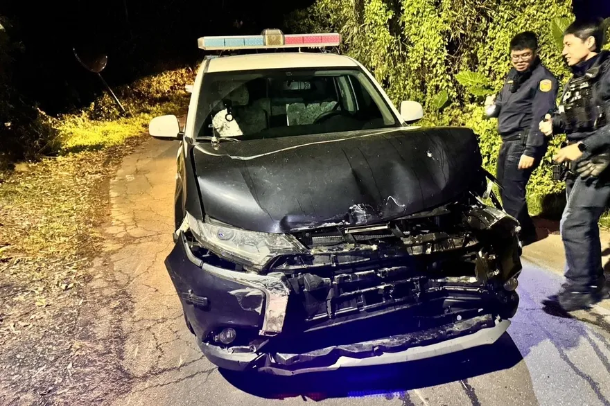 影/林口男毒駕撞警車飆10公里棄車逃　9hrs後落網