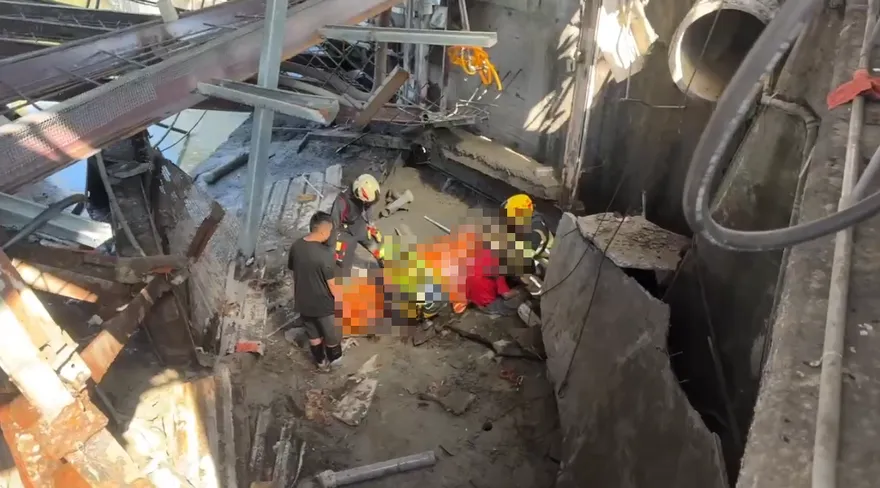 雲林羊肉爐店工安意外！鐵皮屋灌漿塌陷　2工人墜水溝