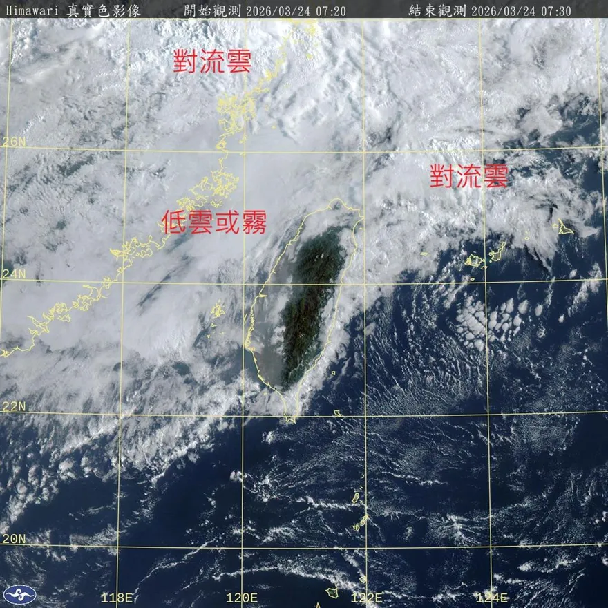 台灣上空高氣壓發威沒有雨　鄭明典曬雲圖：對流雲發展不易