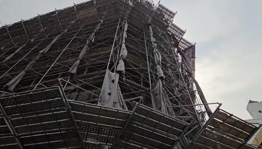 台南「來亞大樓」要掰了！今辦祈福法會　預計年底前拆完