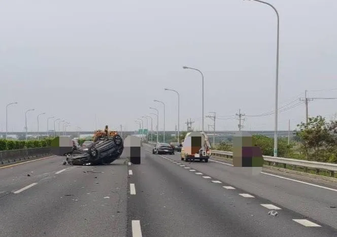 清明連假首日！國1下營路段3車追撞　1傷送醫