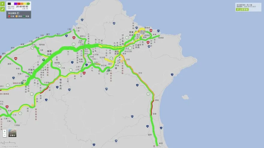 清明北返車潮來了！國道多路段壅塞　國5北上「紫爆」