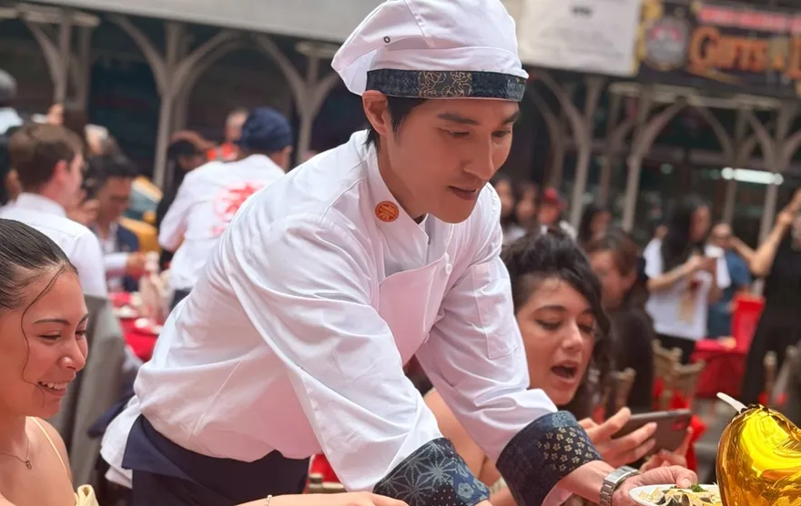 超狂！藍正龍、隋棠赴紐約時報廣場辦桌　賈永婕愛女也露面