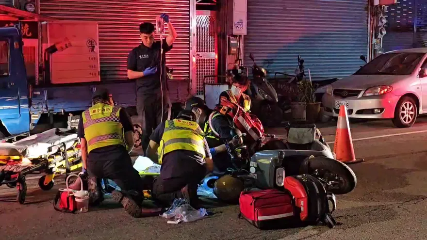 悲！台中40歲外送員「當街自摔身亡」疑突發性身體不適