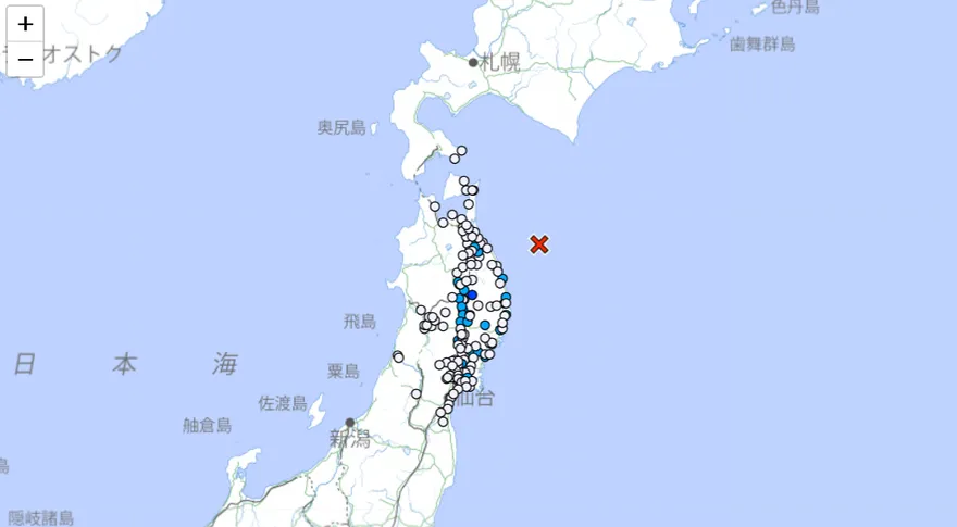 日氣象廳才示警恐有強震　東北外海今再發生2起規模5以上地震