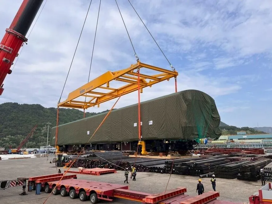 北捷換新車！新購電聯車首列抵台　預計116年中投入服務