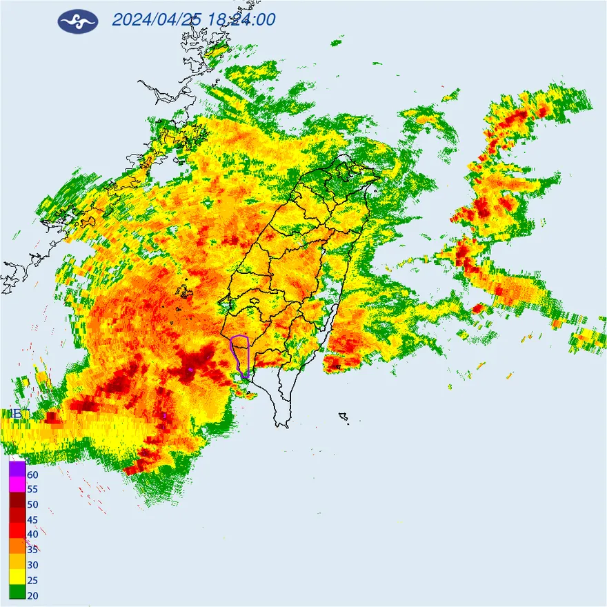 快訊/鋒面轟炸南台灣！台南、高雄發布大雷雨警訊　影響至晚上8時30分