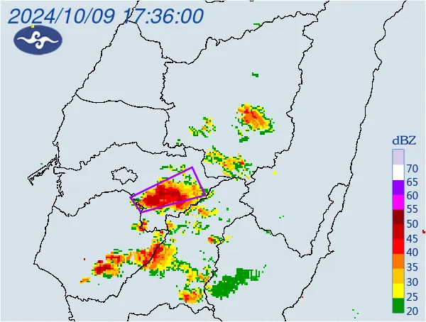 快訊/下班注意！嘉義、台南雷雨開炸1小時　草山溪暴雨國家警報大響