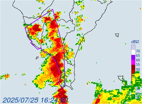 高屏雷雨連炸2小時　三地門鄉沙漠溪防溪水暴漲