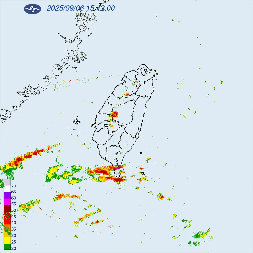 南台灣午後對流旺盛！　大雷雨狂炸屏東、台東